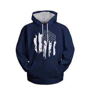 เสื้อมีฮู้ดผู้ชายสไตล์วินเทจผ้าหดพิมพ์ลายธงที่ทนทานต่อการซีด - Product Image 1