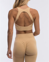 Lcool Low Moq Nieuwe Sexy Open Rug Sportbeha En Zachte Sport Scrunch Butt Lift Leggings Naadloze Yoga Set