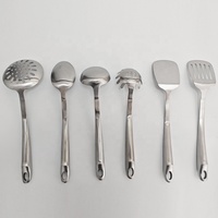 7 pièces en acier inoxydable 201 outil de cuisine résistance à haute température ensemble d'ustensiles de cuisine de cuisson avec support pour ustensiles de cuisine