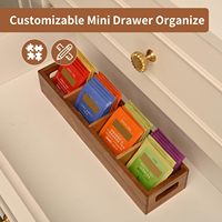 Support de rangement pour sachets de thé et organisateur de thé en bambou BH avec 4 compartiments pour comptoirs