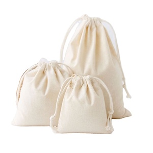 <b>Reusable</b> Cotton Canvas Drawstring Bag Custom Small Drawstring <b>Pouch</b> Bags - Product Image 1