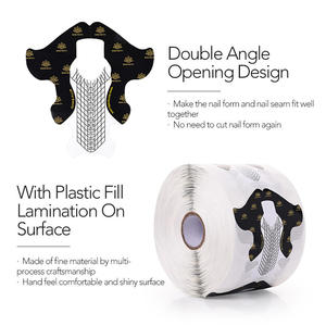 BORN PRETTY 500 Unids/set Nail Form Paper Venta al por mayor Acrílico UV Gel Extensión Nail Tools Dual Nail Forms para uso en salón - Product Image 3