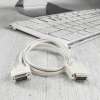 Cable DB15 de Doble Capa, Macho a Macho, con Blindaje Trenzado, D-SUB de 15 Pines, Cable de Extensión Recto para CNC, UPS, PLC, Servocontrolador