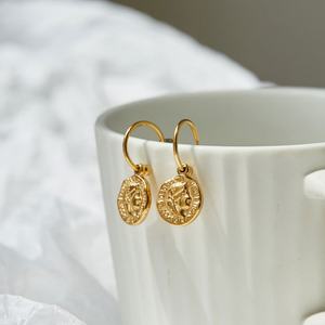 Aretes de Acero Inoxidable Resistentes al Agua, Estilo Vintage, Personalizados al por Mayor, Chapados en Oro de 18k, con Colgante de la Virgen María, para Mujeres y Adolescentes - Product Image 6
