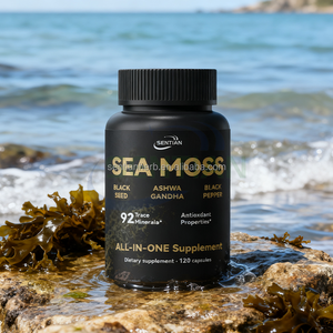 OEM ヴィーガン オーガニック 純粋アイリッシュシーモスカプセル（ブラックシードオイル、アシュワガンダ、ブラックペッパー配合）大人向け - Product Image 5