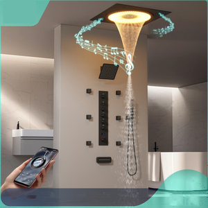 HONGDEC Set doccia termostatico in ottone soffitto <span class=keywords><strong>Embedded</strong></span> pioggia doccia sistema di visualizzazione digitale doccia bagno - Product Image 3