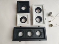 Lampu Sorot LED Downlight Aluminium Tanpa Bingkai Modern Anti-Silau untuk Kantor Rumah, Tipe Pesawat MR16 dengan Sudut Sinar 120 Derajat