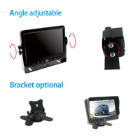 Moniteur de bus 7 pouces, enregistrement AHD, DVR, 4 canaux, moniteur de véhicule, moniteur quadri-image pour camion, camping-car, bus