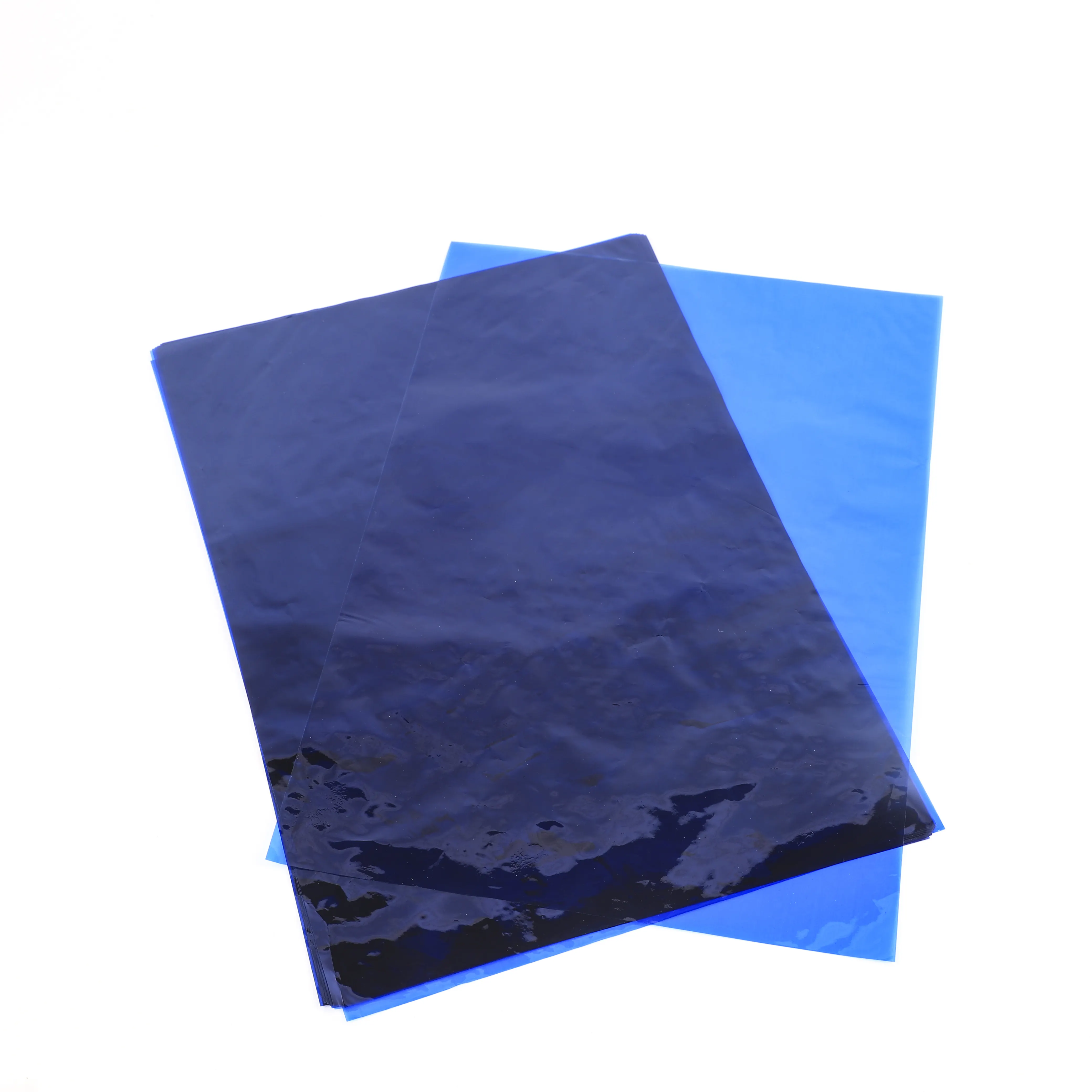 Confronta condividi carta di Cellophane trasparente con avvolgimento blu biodegradabile personalizzato