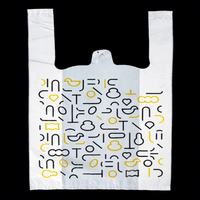 Sac en plastique transparent pour t-shirt blanc, sac en polyéthylène de haute qualité avec poignées