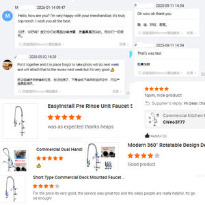 Robinet de cuisine commercial/domestique de haute qualité, classique, pour hôtel, à montage sur plan, avec <span class=keywords><strong>douchette</strong></span> de pré-<span class=keywords><strong>évier</strong></span> extractible/abattable - Product Image 6