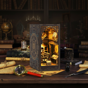 Fabricant de maison de poupée en bois DIY Book Nook Kit Miniature Eco-Friendly Book Nook 3d Puzzles en bois pour <span class=keywords><strong>adultes</strong></span> - Product Image 2