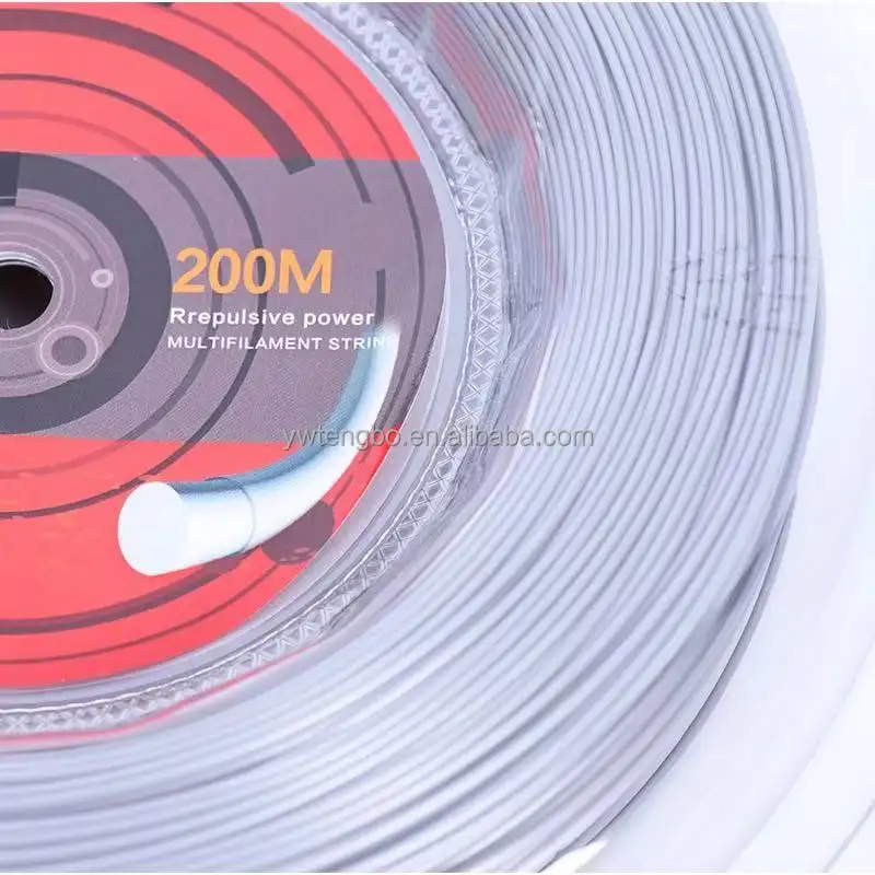 OEM 도매 테니스 문자열 폴리 에스터 200 m 라켓 17 게이지 폴리 에스터 테니스 문자열