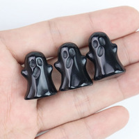 Vente en gros de petites pierres d'améthyste naturelles sculptées, cristaux fantômes, objets de guérison pour la décoration d'Halloween, souvenir, cadeau