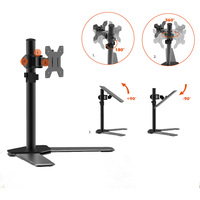 Soporte de Monitor de brazo largo único de rotación de 360 grados, soporte de ordenador de escritorio para montaje en soporte de montaje de Monitor LCD de 17 "-32"