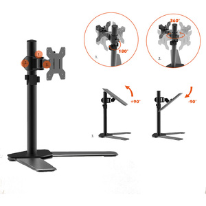 360 độ xoay duy nhất cánh tay dài màn hình đứng bàn gắn khung máy tính cho 17 "-32" <span class=keywords><strong>LCD</strong></span> Monitor núi đứng - Product Image 3
