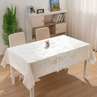 Nappe rectangulaire en PVC imperméable RNPT, motif fleurs imprimées, coquille de perle irisée blanche