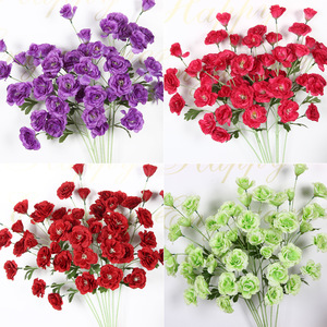 Fleurs artificielles de Lisianthus, 6 têtes, décorations florales en soie pour mariage, plafond de salle, allée, branche unique - Product Image 4
