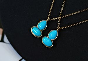 จี้รูปน้ำเต้าประดับทองคำ Xinfly Au750 พร้อมสร้อยคอสวยงามทันสมัย เหมาะสำหรับเป็นของขวัญหรือใส่ไปงานปาร์ตี้ - Product Image 4