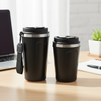 Gobelet isotherme anti-renversement avec base à ventouse, 380 ml, 510 ml, affichage LED de la température, doublure en acier inoxydable intelligent, tasse à café