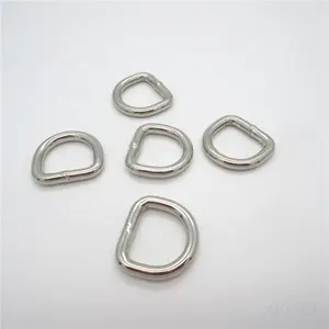 Factory supply 13.5mm mini metal welded D ring buckle for bags