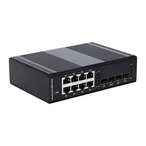 Công nghiệp Din-Rail <span class=keywords><strong>Gigabit</strong></span> <span class=keywords><strong>8</strong></span> RJ45 cổng 4 SFP sợi cửa web Quản Lý chuyển đổi hỗ trợ VLAN QoS IGMP rstp - Product Image 3