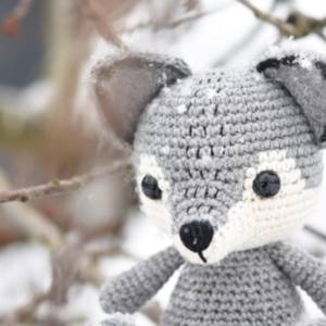 Juguete de Peluche de Lobo Hecho a Mano, de Algodón, Seguro, Personalizado, Suave, Tejido a Crochet, <span class=keywords><strong>Amigurumi</strong></span>, para Regalo de Navidad - Product Image 3