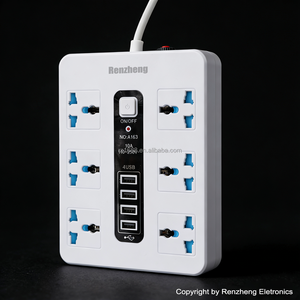 Cable de Extensión con 6 Tomas de Corriente, Regleta con 4 Puertos USB y Protección Contra Sobrecargas de 2500W - Product Image 3