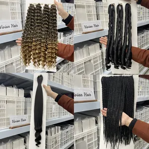 Grosir 18 inci 4x rambut kepang gelombang dalam ombre pirang warna-warni rambut crochet lembut ekstensi gimbal kepang crochet keriting