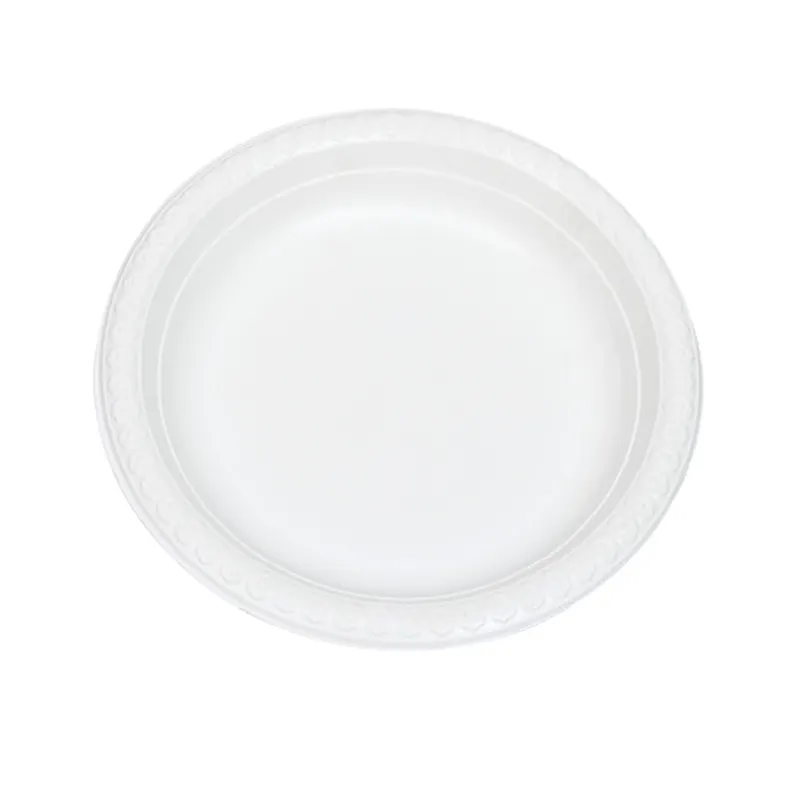Corn starch degradable 10 inch environmentally friendly disposable thickened disc small plate multi grid tray