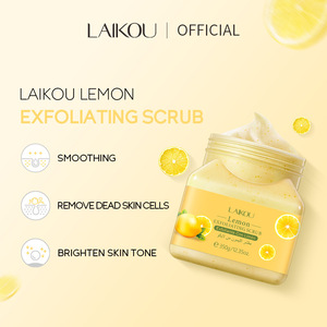 Exfoliante corporal de limón de 350g, exfoliante corporal suavizante, exfoliante de Etiqueta Privada, exfoliante, exfoliante corporal de sal marina de frutas - Product Image 3