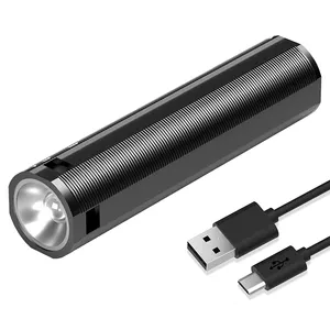 Linterna de Material ABS de alta calidad, 2000 lúmenes, Mini Micro USB, batería de 1000 mah, resistente al agua IPX4, recargable