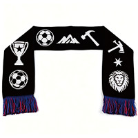 Hot Sale Custom Jacquard Stricks chal Team Name Club Fan Schal für Fußball-und Fußballfans