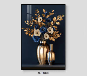 Ensemble de peinture de paysage et de fleurs de grande taille et de haute qualité, décoration murale en diamant, touche artistique pour les espaces commerciaux de restaurants. - Product Image 5