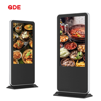 Sistema de Exhibición de Señalización Digital QDE con Pantalla LCD Tipo Tótem para Ventanas, Kioscos, Ascensores, Publicidad Interior y Exterior