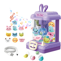 Mini grue à griffes personnalisée jeu d'arcade domestique avec mini animaux en peluche DIY Kawaii Pink Candy Grabber Catcher Toy