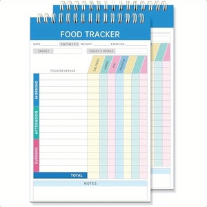 Diari del diario del taccuino del Tracker <span class=keywords><strong>alimentare</strong></span> rilegato a spirale per il monitoraggio delle calorie carboidrati Le abitudini alimentari dei macronutrienti hanno reso carta resistente - Product Image 1