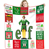 Jetés de couvertures en flanelle polaire de Noël Fuzzy Grinch Gnome