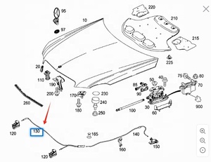 Línea de tracción de la cubierta del maletero OEM 2128800559 para <span class=keywords><strong>Mercedes</strong></span> W212 E200 E250 E300 - Product Image 2