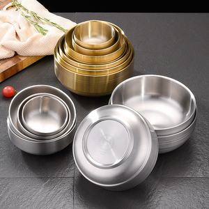 <span class=keywords><strong>Bol</strong></span> à soupe de riz Kimchi coréen argent doré 304 <span class=keywords><strong>bol</strong></span> double couche en acier inoxydable <span class=keywords><strong>bol</strong></span> à soupe Ramen <span class=keywords><strong>bol</strong></span> à nouilles - Product Image 3