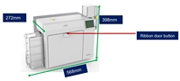 Seaory R600 pencetak kartu identitas Desktop cerdas PVC plastik otomatis transfer ulang sisi ganda