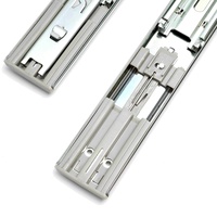 Glissières de tiroir à fermeture douce de 51 mm, à roulement à billes, à extension complète, télescopiques, pour cuisine, armoire, chambre à coucher, meubles
