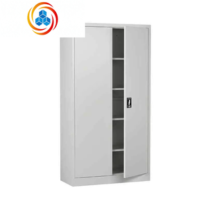 Modern Steel <b>Storage</b> <b>Cabinet</b> with Lock and Adjustable Shelves for Office School or <b>Garage</b> - Product Image 6