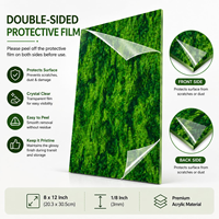 Plaque acrylique marbrée vert perle de 3 mm, panneau décoratif en PMMA coulé pour découpe laser, gravure et artisanat