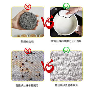 Chiffon de nettoyage rectangulaire double couche, épaissi, antiadhésif, absorbant, pour casseroles et poêles - Product Image 4