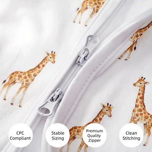 Pijama de Manga Larga con Cierre de Cremallera de Algodón Orgánico Certificado GOTS de Diseño Personalizado para Bebés, Pijama para Niños, Mameluco para Recién Nacidos - Product Image 4