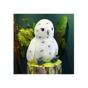 Venta al por mayor simulación búho juguetes de <span class=keywords><strong>peluche</strong></span> animales de <span class=keywords><strong>peluche</strong></span> <span class=keywords><strong>blanco</strong></span> personalizado ojos brillantes decoración del hogar - Product Image 1