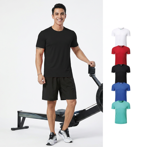 Venta al por mayor Atlético hombres camiseta de secado rápido 100% poliéster Fitness deportes maratón camiseta logotipo personalizado camiseta para hombres - Product Image 1