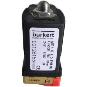 Vanne solénoïde Burkert 6014C 00126155 24V DC 1/4 po G1/4 Port Vanne de régulation de température normale - Product Image 1