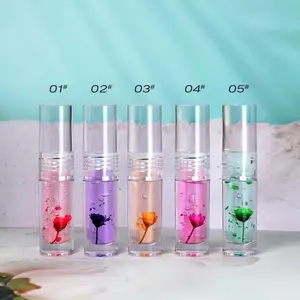 Großhandel bunte Private Label Flower Lip Tint Vegan wasserdicht benutzer definierte Make-up Clear Lip gloss